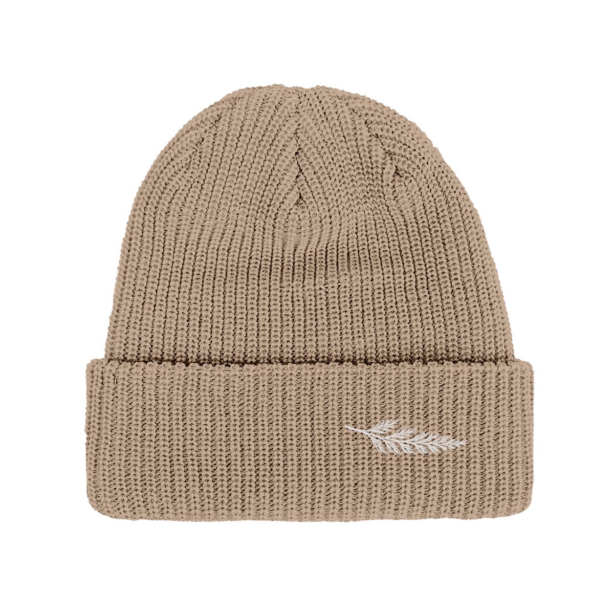 The Cedar Beanie — worn view
