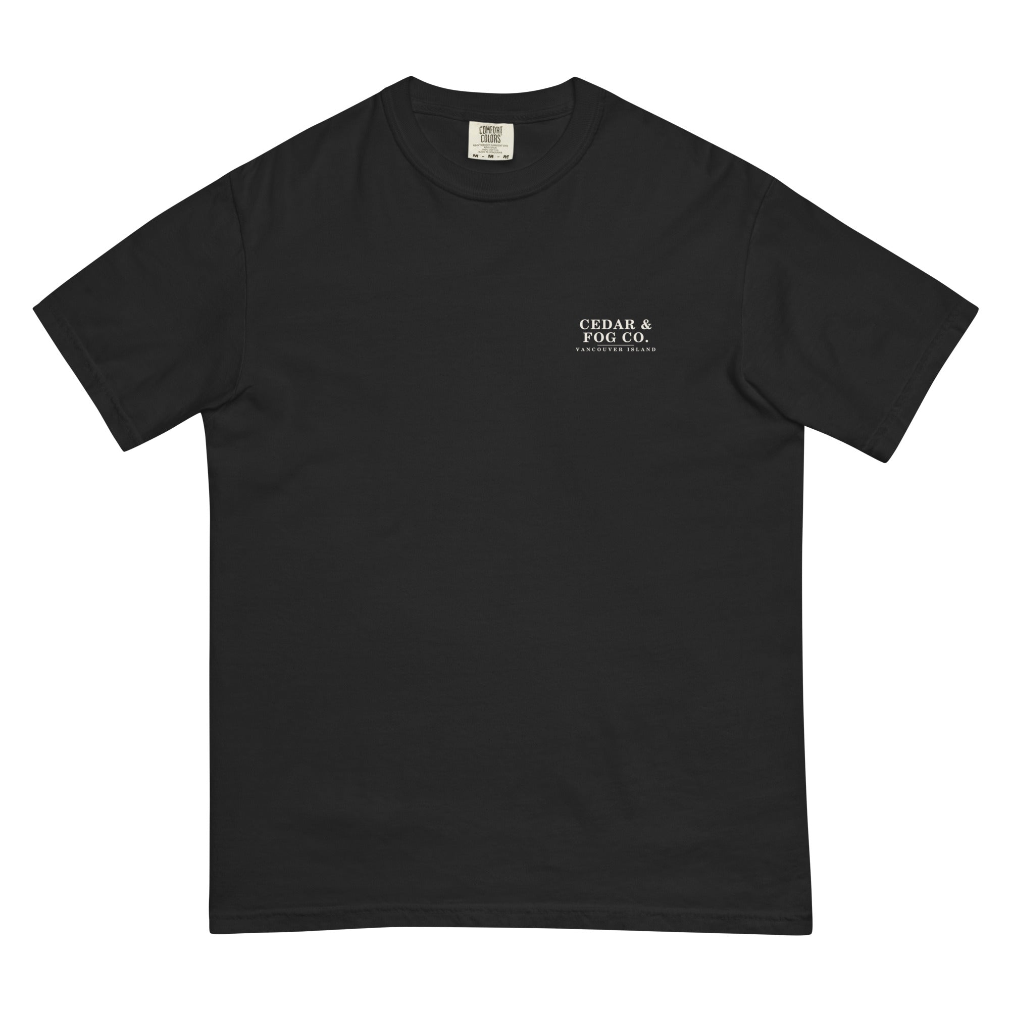 The Last Light Tee in black, front view