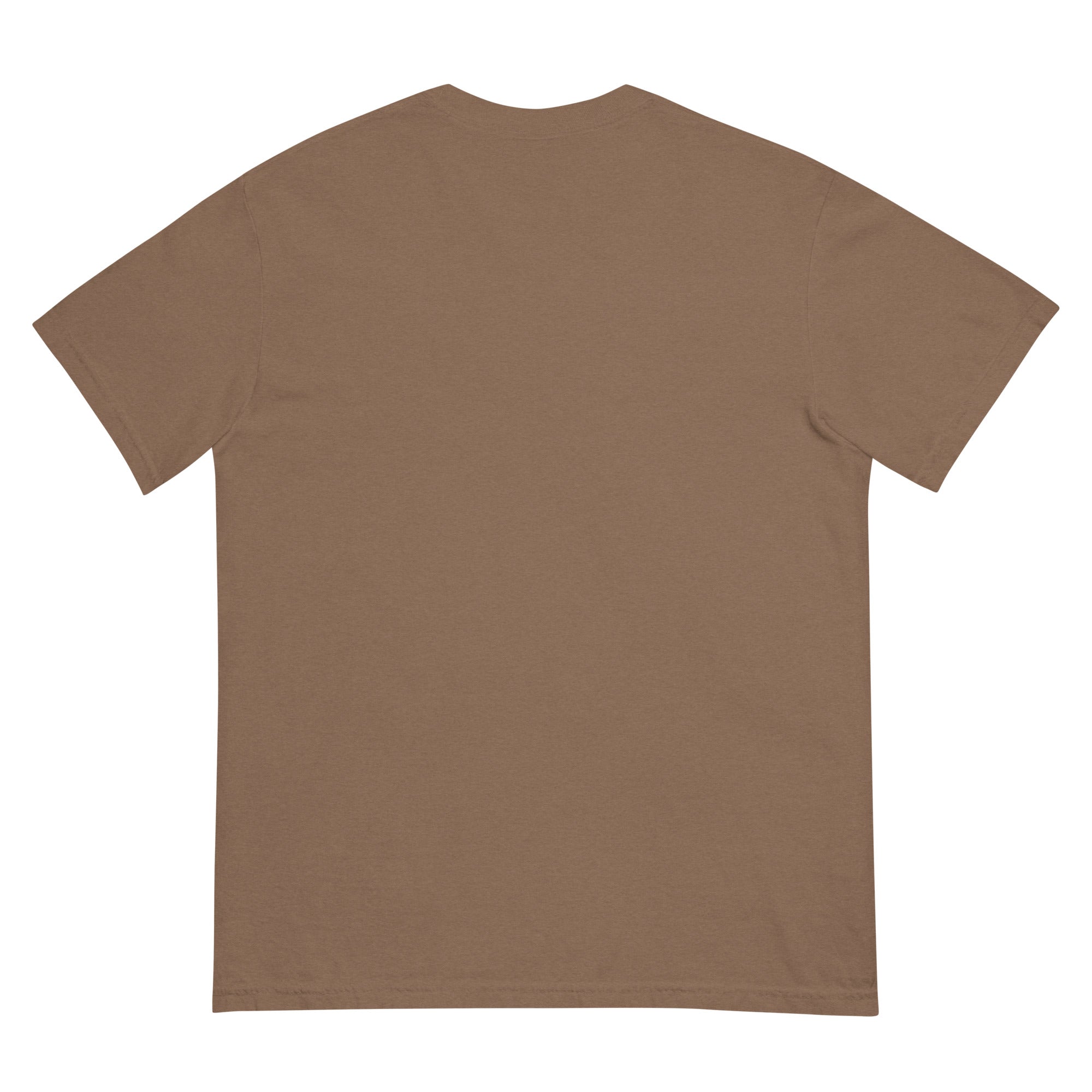 The Overcast Tee in espresso, back view